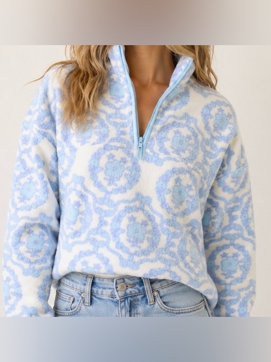 Altar'd State Jackets & Blazers - NEW Altar’d State Blue Patterned Jacket Size Small NWT